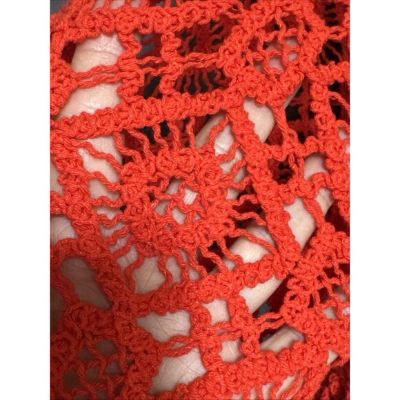 NWT Cinq a Sept Size 8 Crochet Orange Red Sweater Blouse Top New - Picture 9 of 11